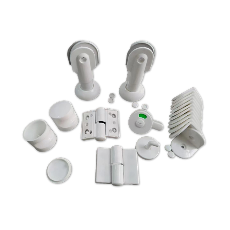 School WC Lady's Room Bathroom HPL Panel PVC Indicator Lock Support Foot Handle Restroom Cubicle Set